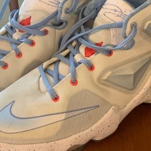 LeBron James White and Blue XIII Shoes